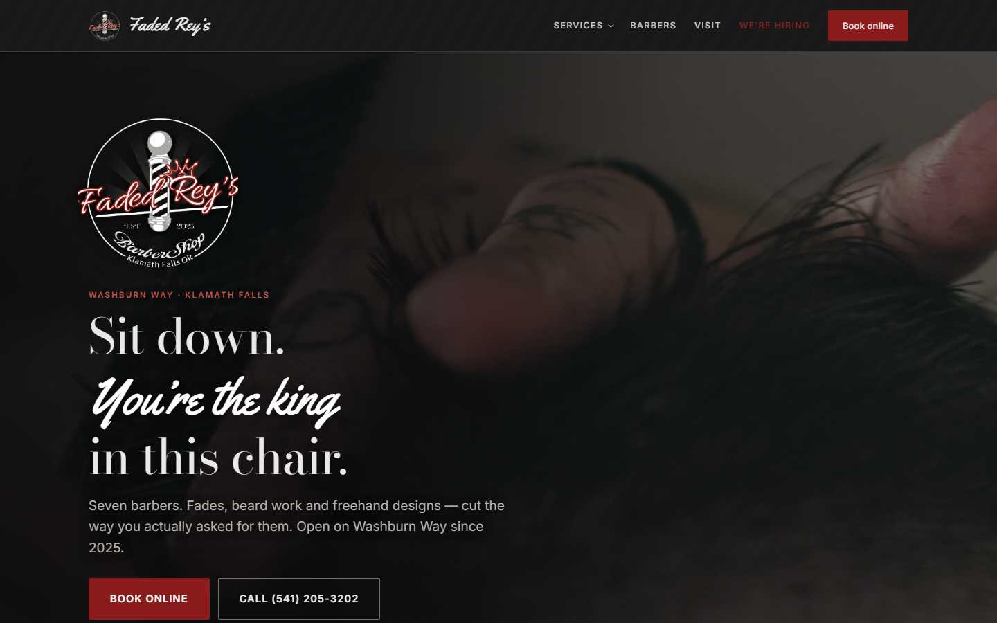 Faded Rey's Barbershop — live site